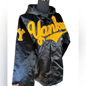 Stall and Dean (SD Sports) Vintage Coaches Yankees Black Spellout Coach Jacket